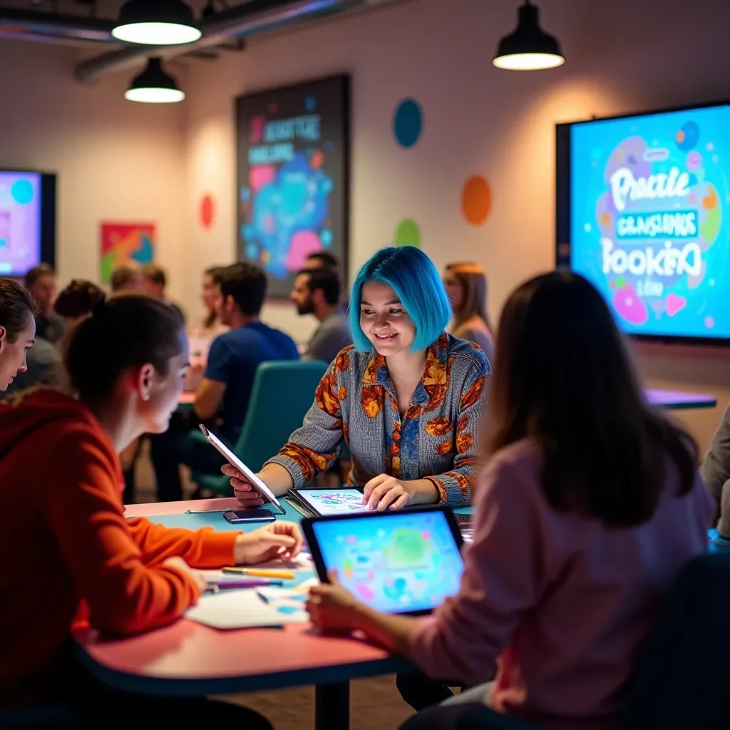 Creative team at work